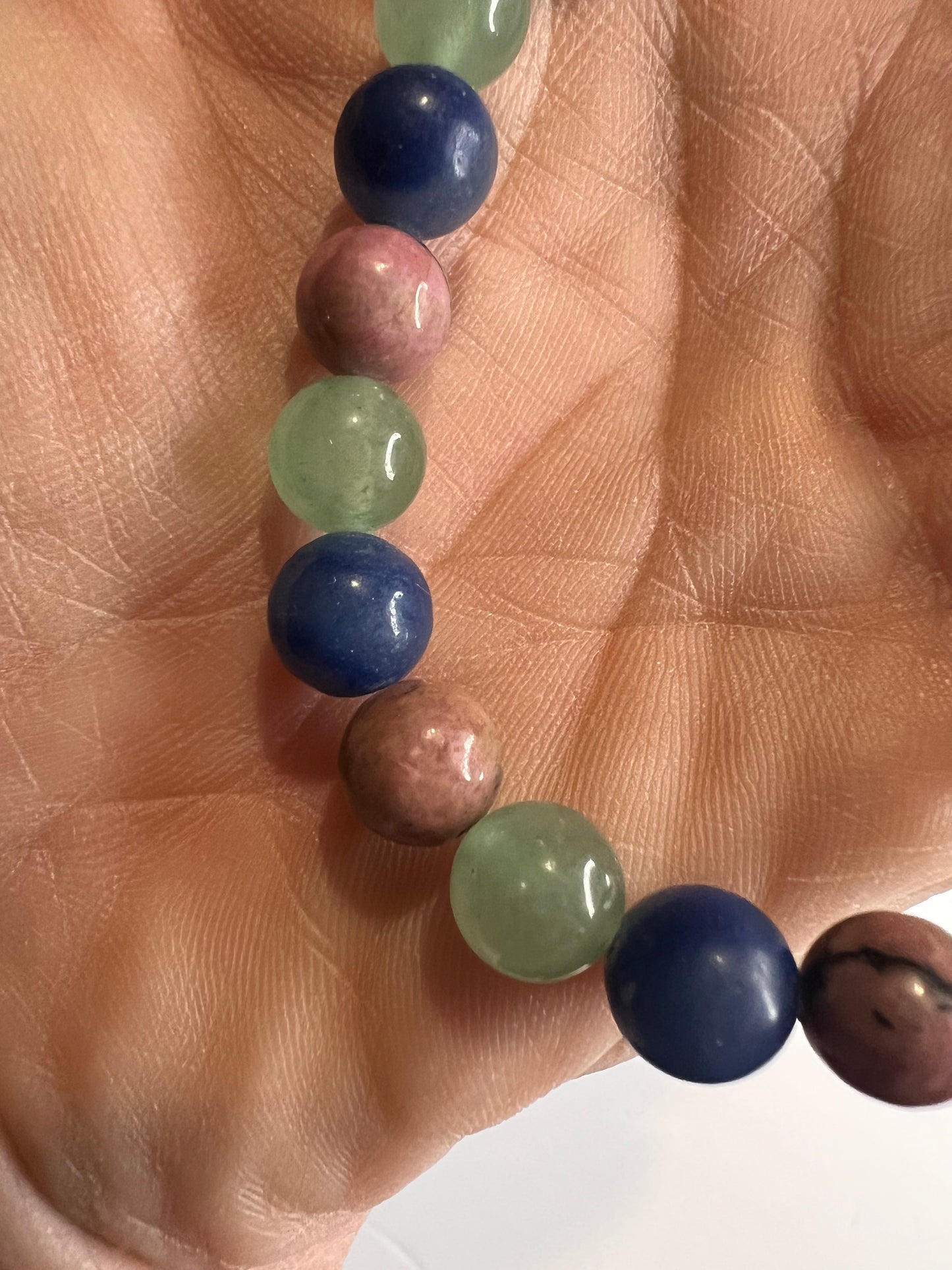 Heart & Harmony - Rhodonite, Green and Blue Aventurine