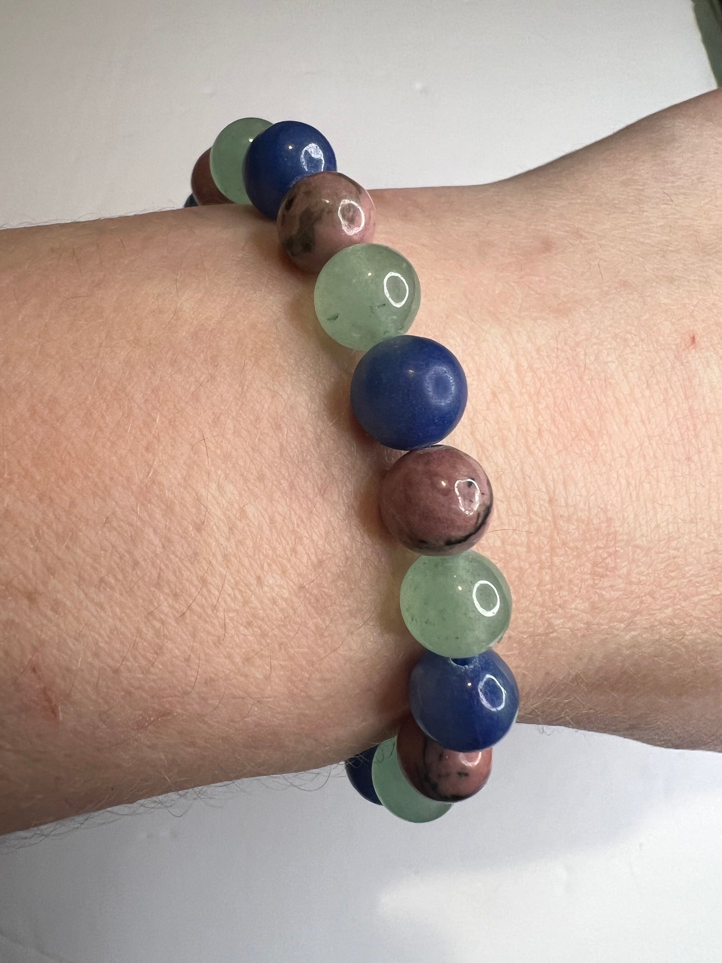 Heart & Harmony - Rhodonite, Green and Blue Aventurine