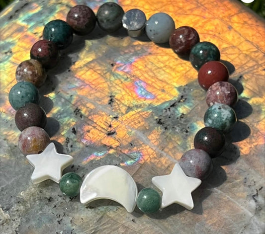 Flow & Harmony - Ocean Jasper and Mother of Pearl