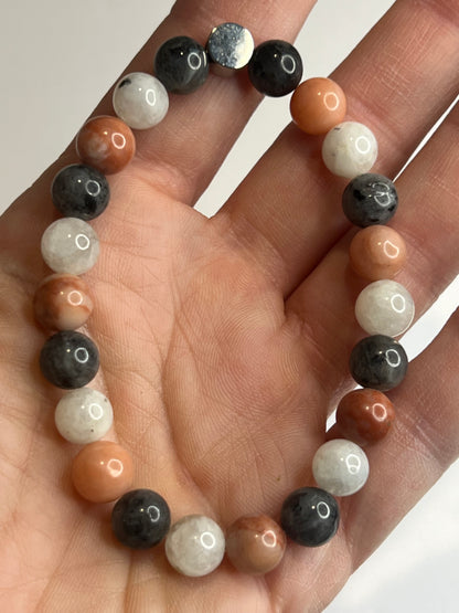New Beginnings - Pink Aventurine, Rainbow Moonstone and Larvikite