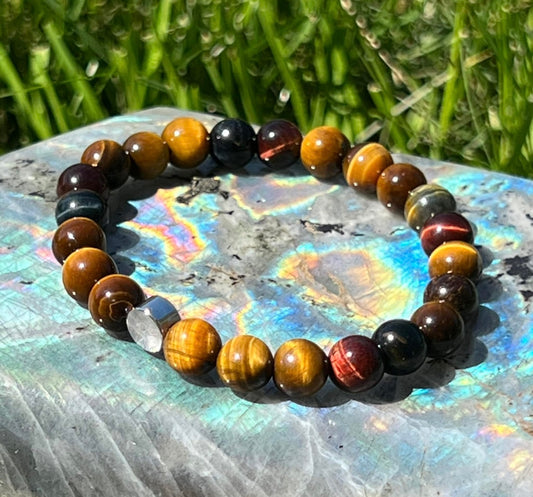 Power & Protection - Yellow, Red and Blue Tigers Eye