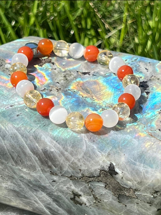 Radiance & Empowerment - Citrine, Satin Spar and Carnelian