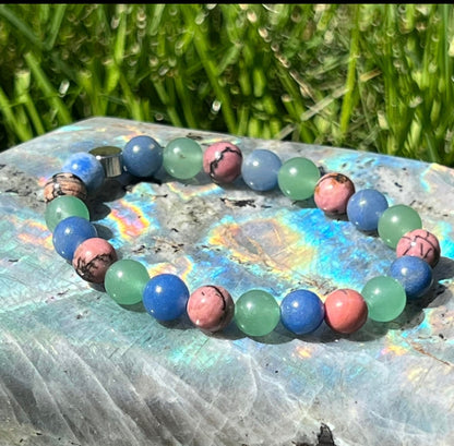 Heart & Harmony - Rhodonite, Green and Blue Aventurine